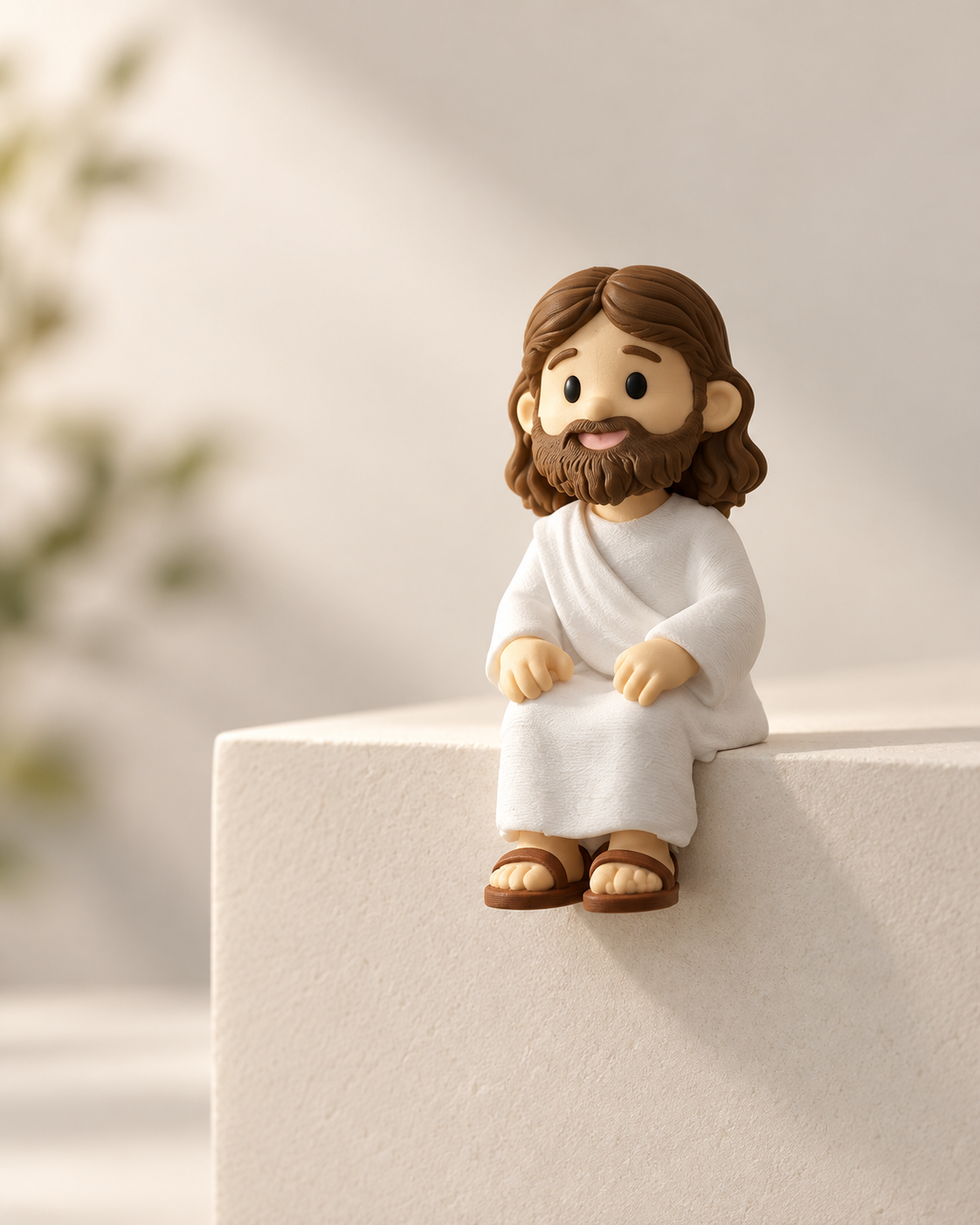 Pequeno Jesus sentado em impressão 3D